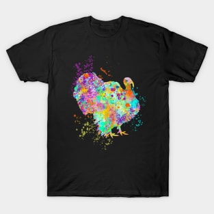 Turkey Day Thanksgiving Bird Painting Splatter Art Gift Original T-Shirt